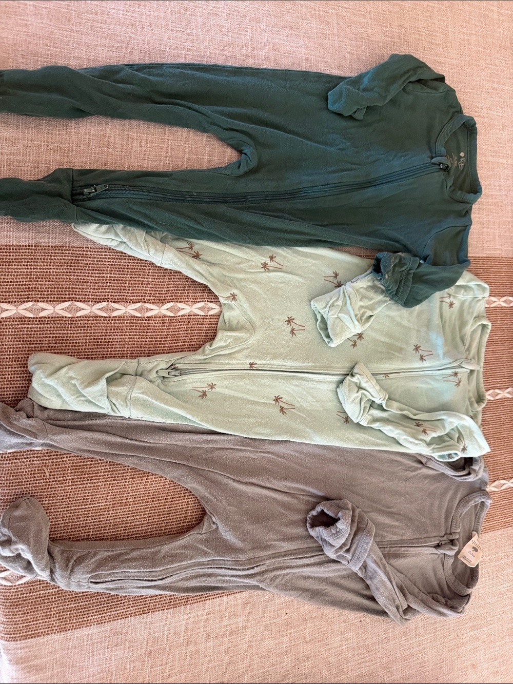 kate quinn and more Green, Mint & Gray Footed Pajama Set bundle 0/3